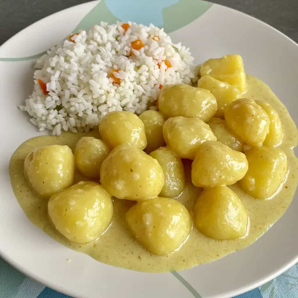 Batatas ao Curry com Requeijão