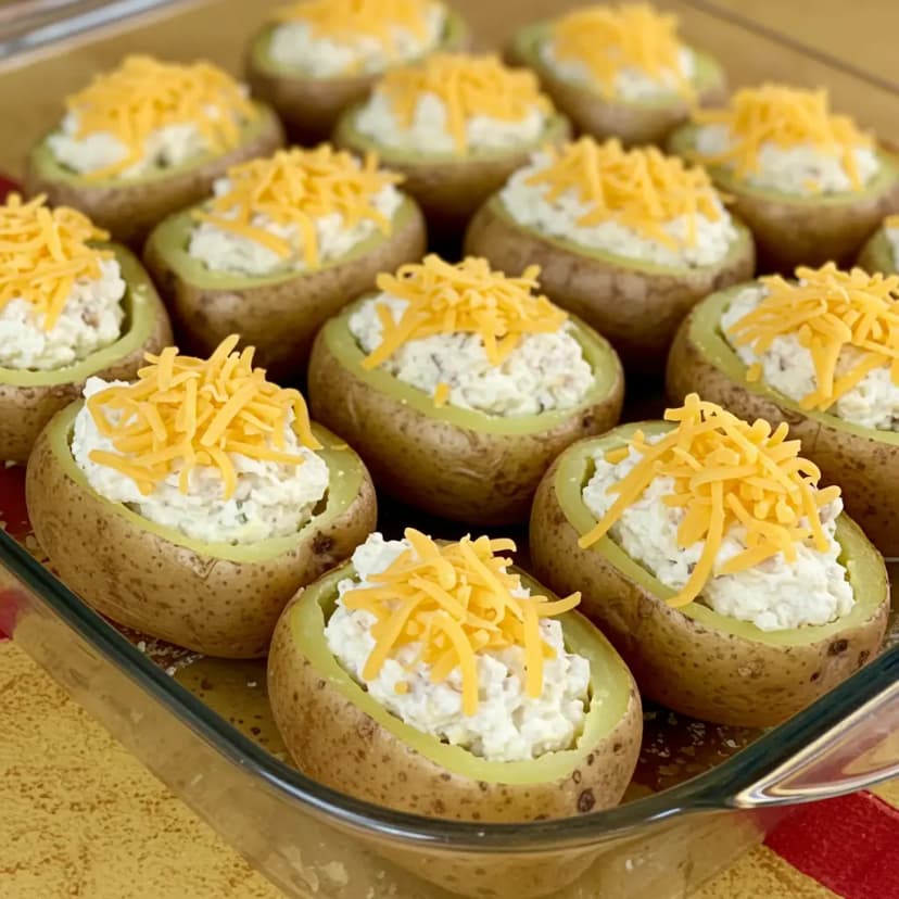 Batatas Recheadas com Presunto e Mussarela
