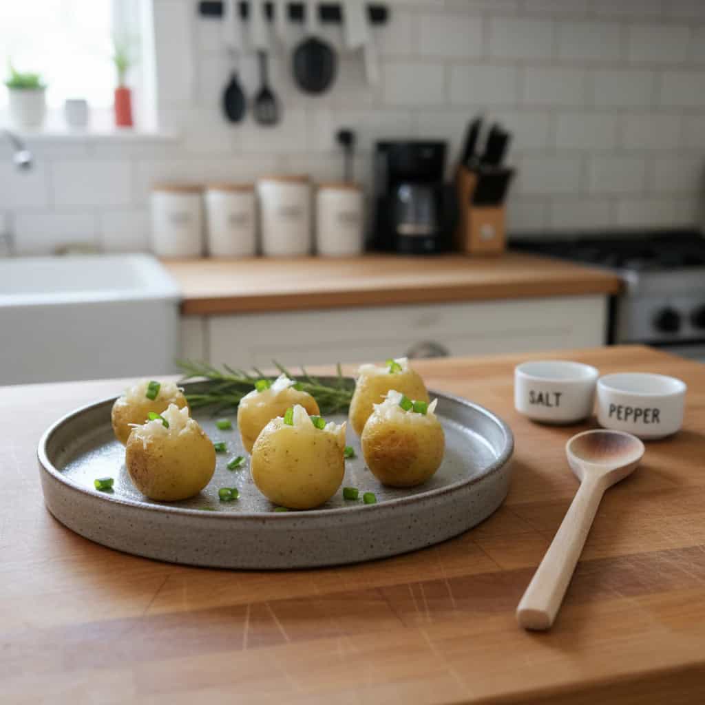 Batatinhas Recheadas com Cremoso de Bacalhau