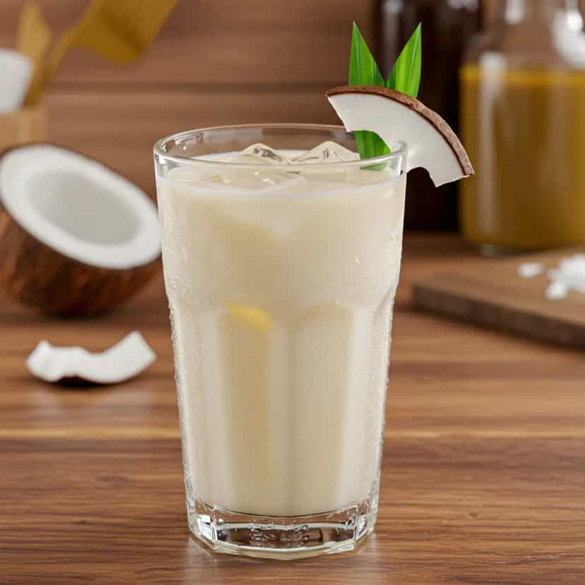 Foto deliciosa de Batida de coco muito boa pronta para servir - Coquetéis
