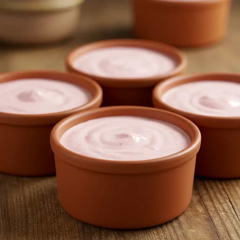 Foto deliciosa de Bavaroise de Morango: Sobremesa Cremosa e Delicada pronta para servir - Pudins & Cremes