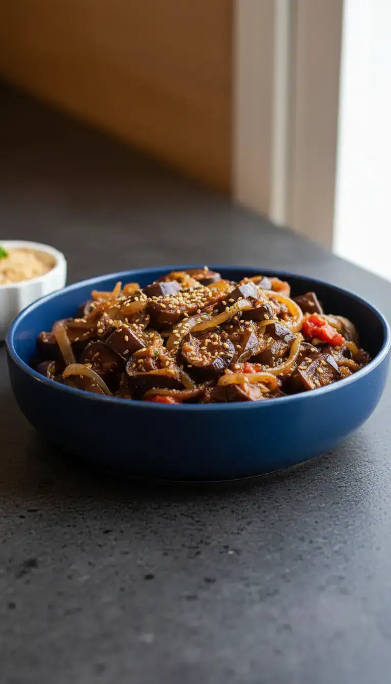 Foto deliciosa de Berinjela Refogada Simples pronta para servir - Outras Receitas