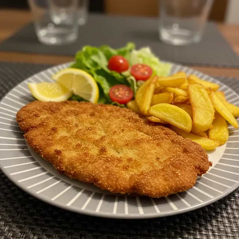 Foto deliciosa de Bife à Milanesa: Clássico e Crocante pronta para servir - Outras Receitas