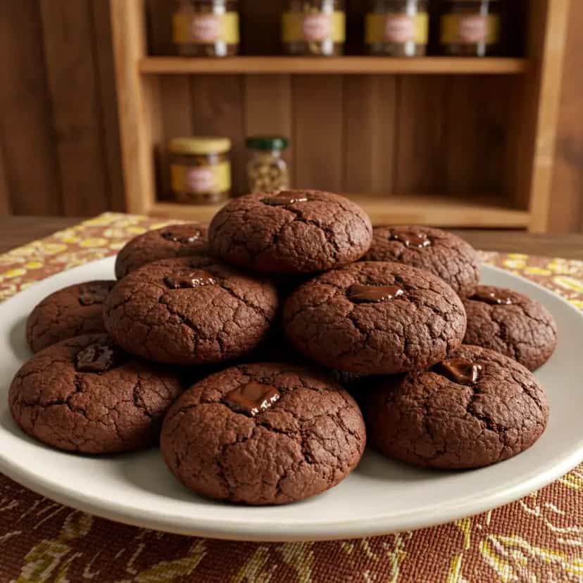 Foto deliciosa de Biscoito de chocolate simples pronta para servir - Bolachas & Cookies