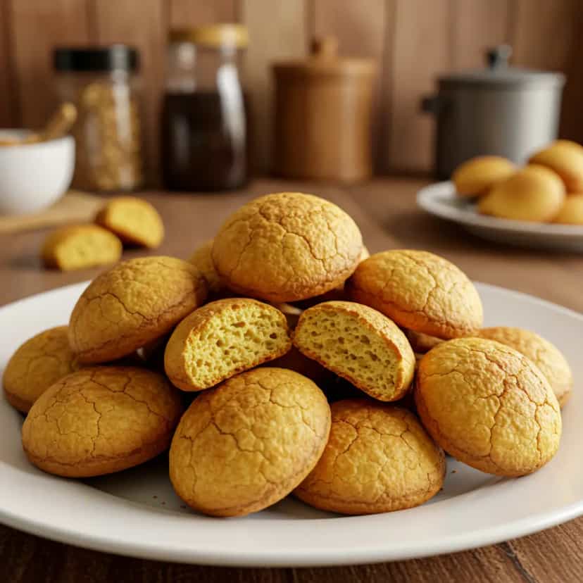 Foto deliciosa de Biscoito de polvilho assado e crocante pronta para servir - Chips & Biscoitos
