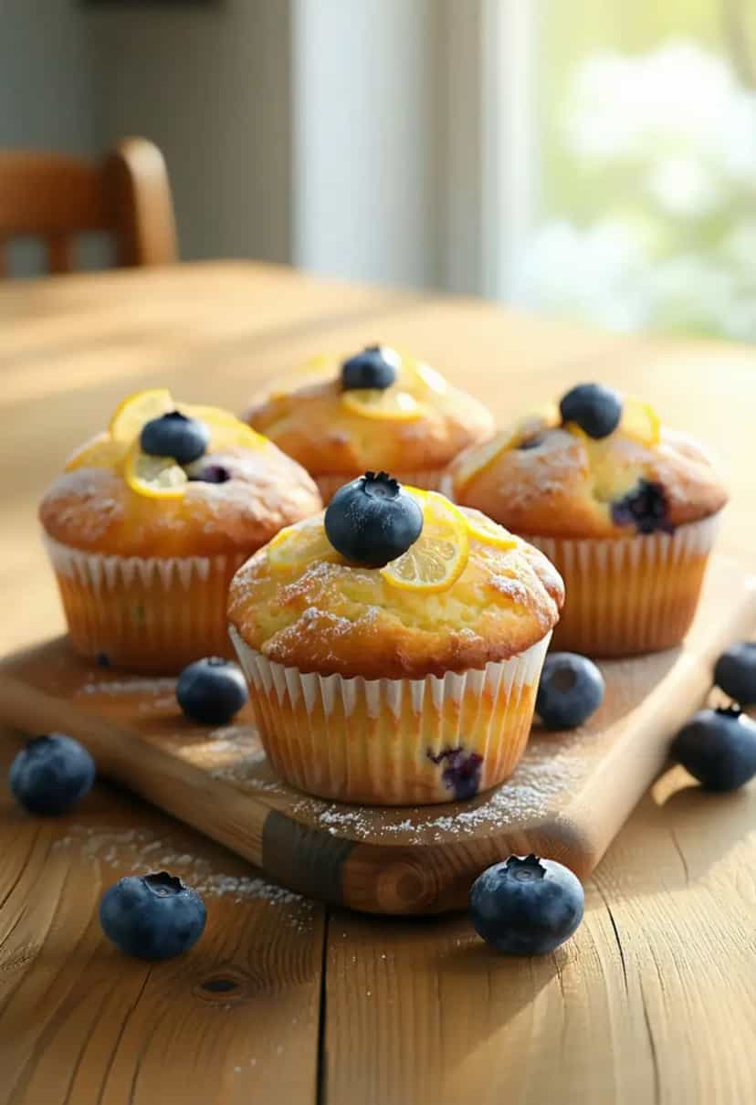 Foto deliciosa de Muffins de Mirtilo e Limão pronta para servir - Outras Receitas