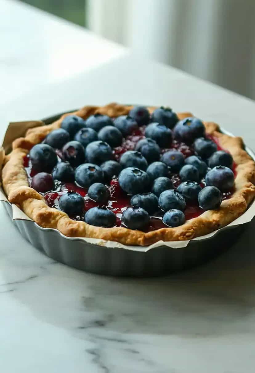 Foto deliciosa de Torta de Mirtilo pronta para servir - Tortas & Tortinhas