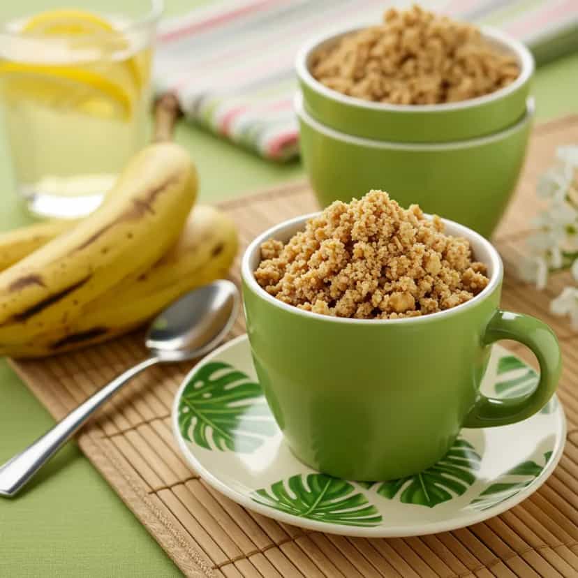 Foto deliciosa de Bobó de Camarão cremoso com Farofa de Banana e Dendê pronta para servir - Pratos Brasileiros Icônicos