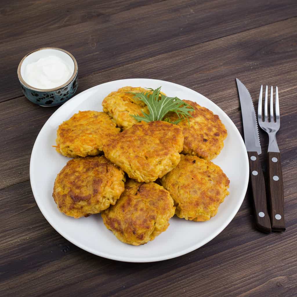 Bolinho de Arroz com Beterraba e Cenoura