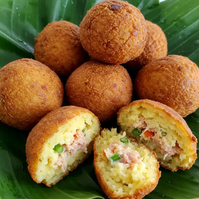 Foto deliciosa de Bolinhos de Abóbora com Carne-de-Sol pronta para servir - Salgadinhos