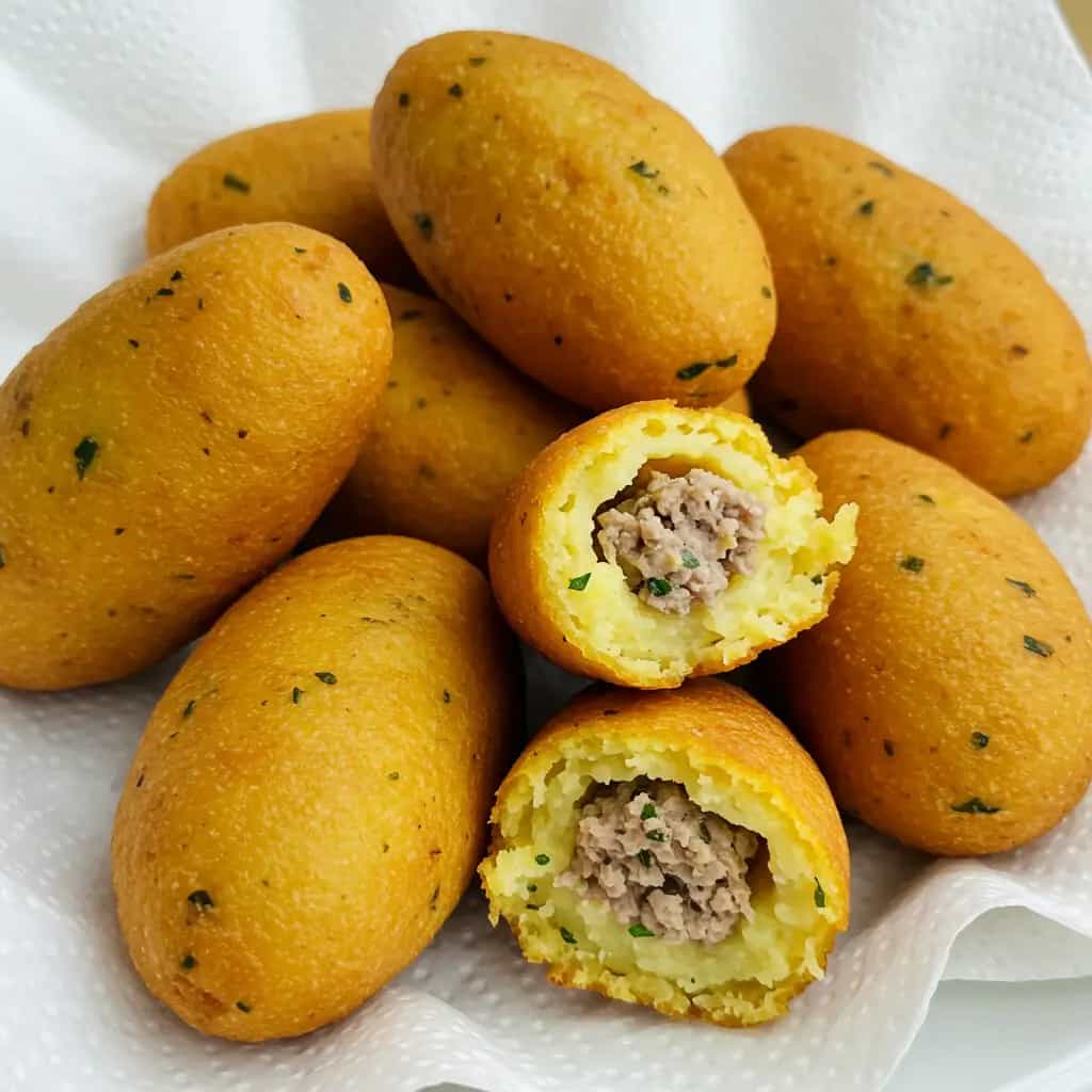 Bolinhos de Aipim com Carne Moída
