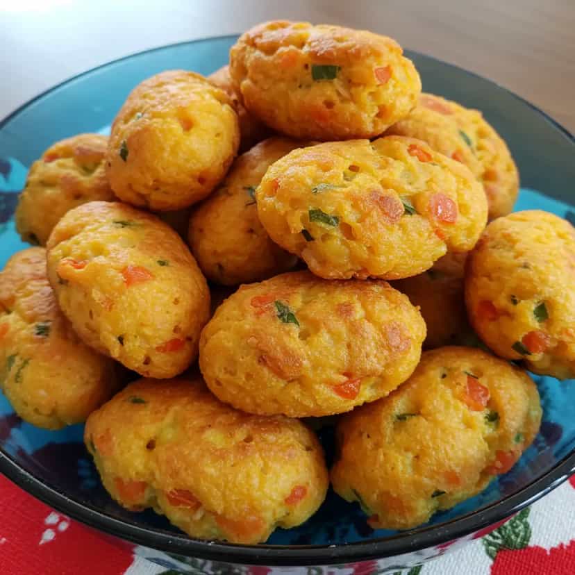 Foto deliciosa de Bolinhos de Batata Doce Fritos pronta para servir - Salgadinhos