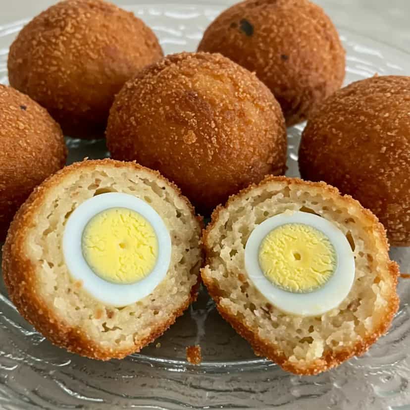 Foto deliciosa de Bolinhos de Carne com Ovo de Codorna pronta para servir - Salgadinhos