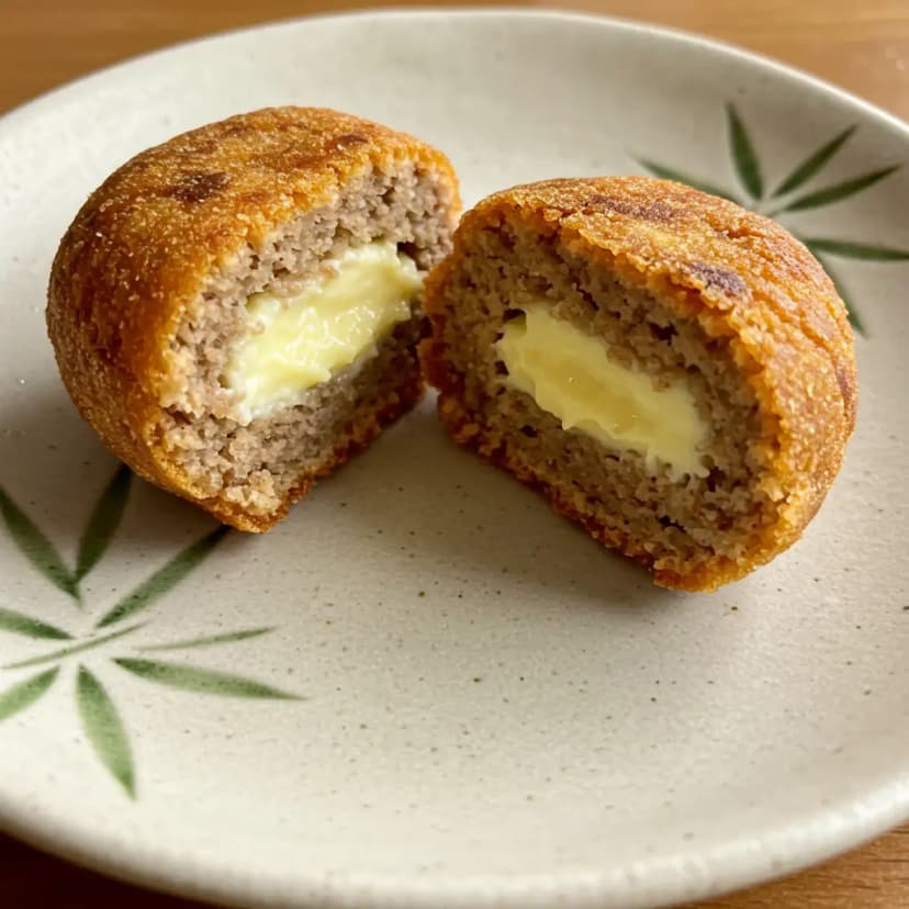 Bolinhos de Carne Recheados com Queijo Minas
