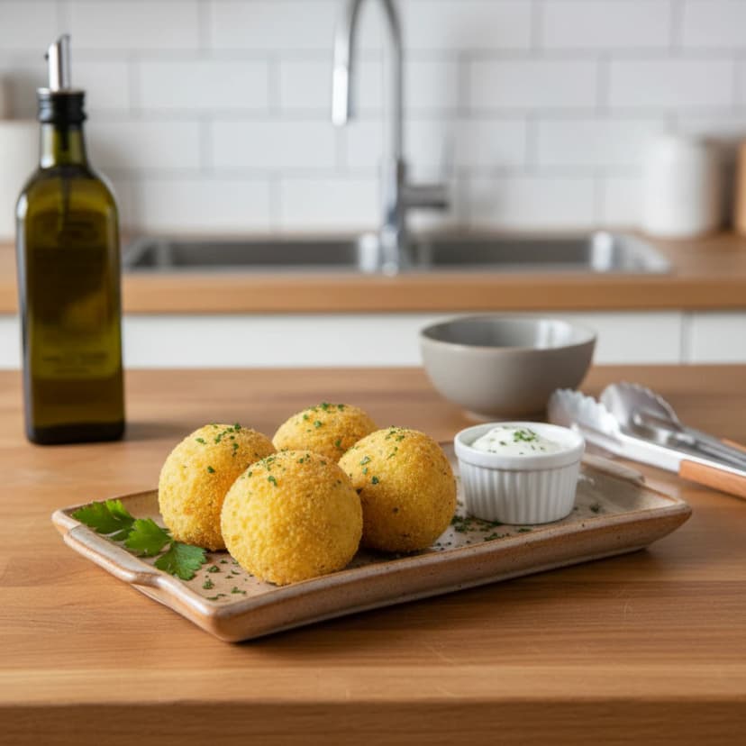 Bolinhos de Mandioca com Recheio de Carne