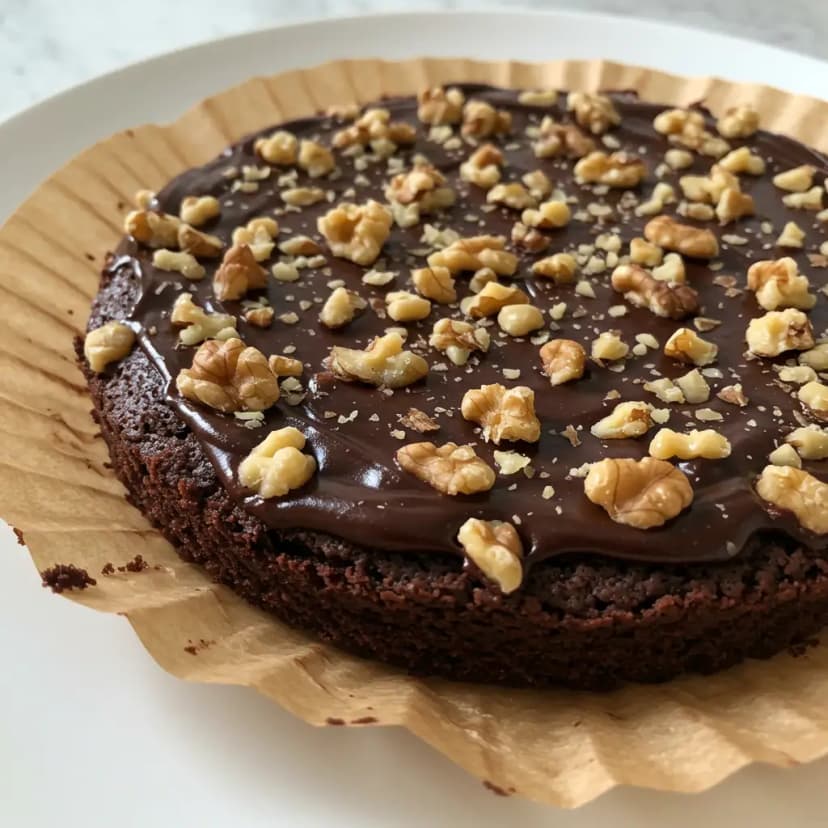 Bolo Brownie com Nozes e Chocolate ao Leite