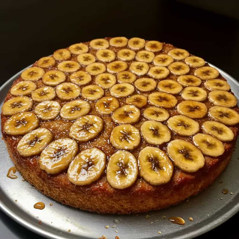 Foto deliciosa de Bolo Caramelizado de Banana pronta para servir - Bolos & Cupcakes