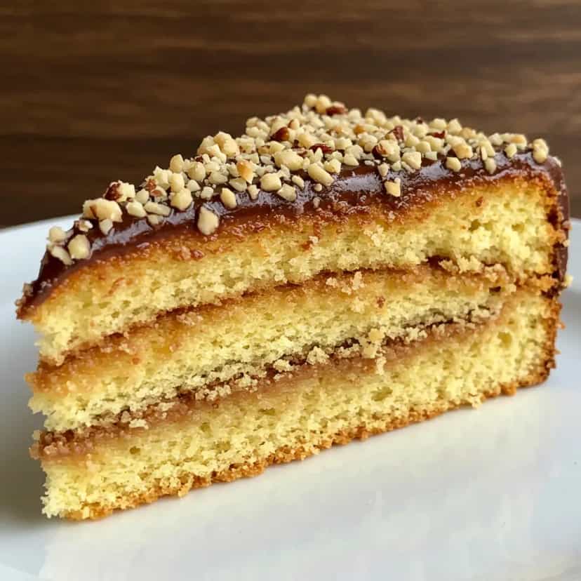 Foto deliciosa de Bolo com recheio de amendoim pronta para servir - Bolos & Cupcakes