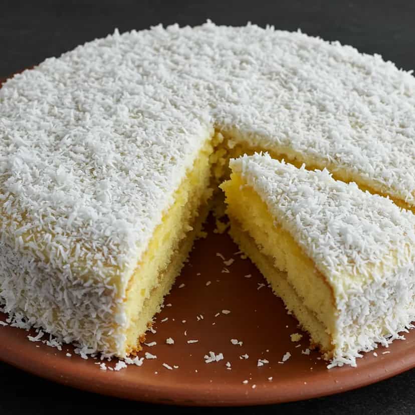 Foto deliciosa de Bolo de Abacaxi com Cobertura e Recheio de Leite Condensado pronta para servir - Bolos & Cupcakes
