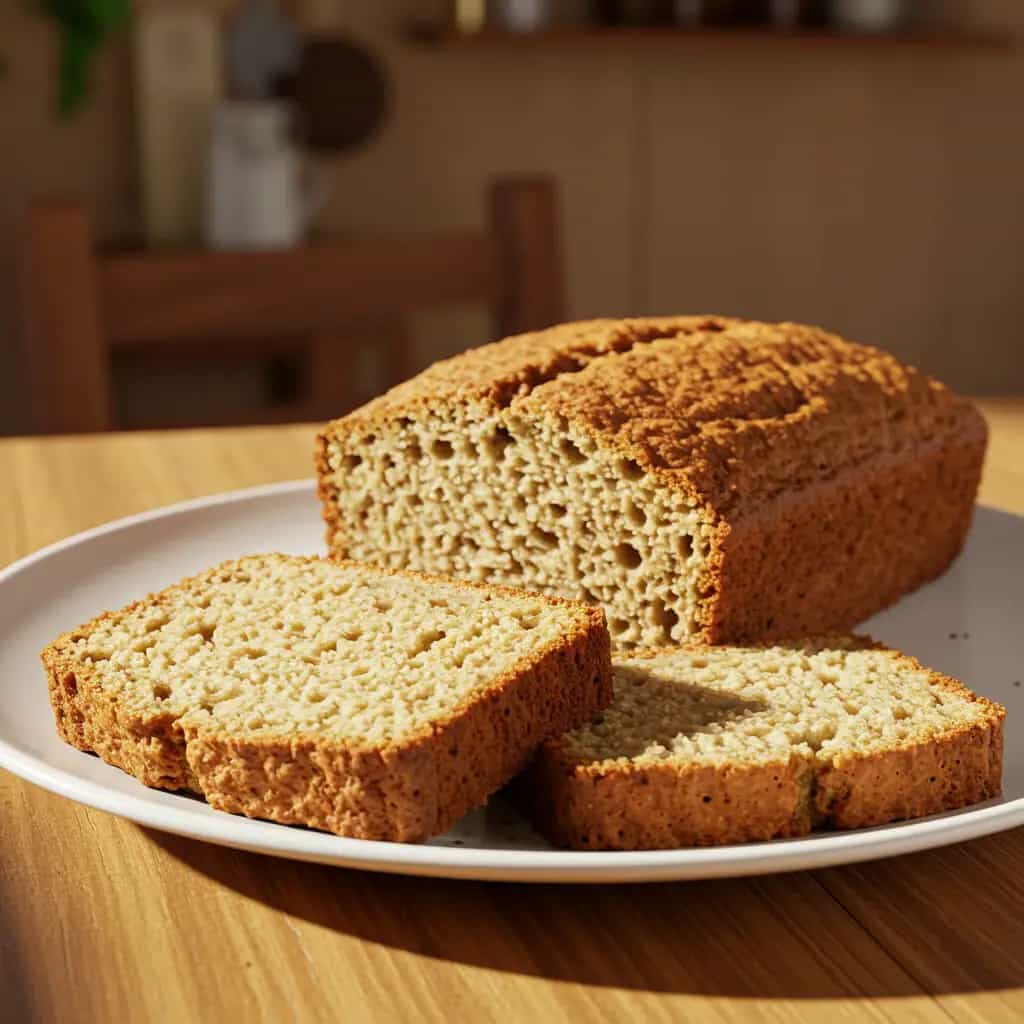 Bolo de aveia com banana sem açúcar