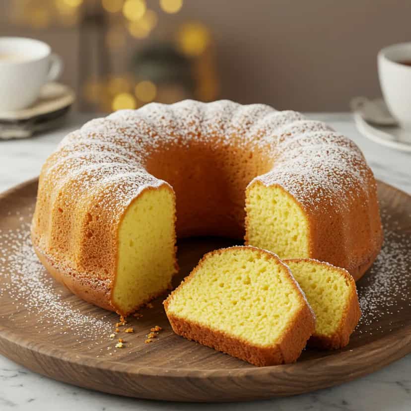 Foto deliciosa de Bolo de Bagaço de Milho com Queijo Minas pronta para servir - Bolos & Cupcakes