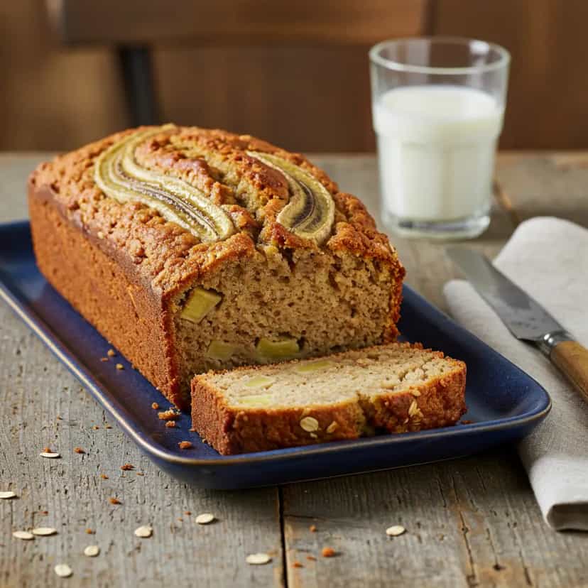Foto deliciosa de Bolo de Banana, Maçã e Canela com Aveia pronta para servir - Bolos & Cupcakes