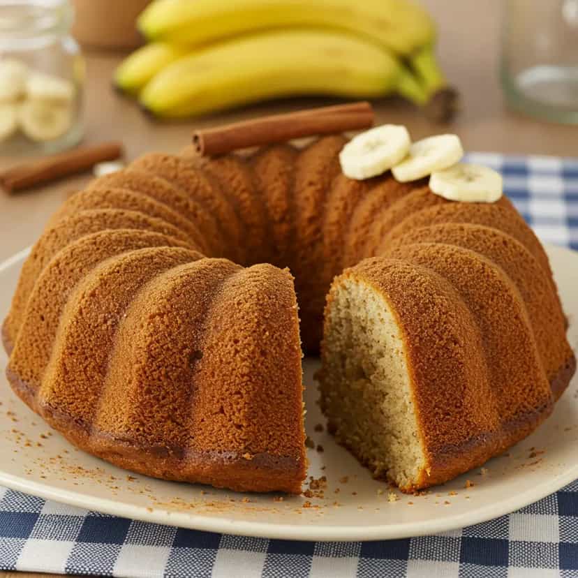 Foto deliciosa de Bolo de Banana no Microondas: Rápido e Delicioso pronta para servir - Bolos & Cupcakes