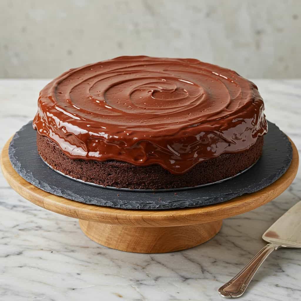 Bolo de Biscoito com Ganache de Chocolate