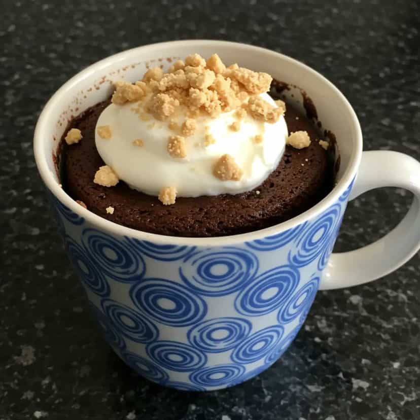 Foto deliciosa de Bolo de Caneca de Chocolate e Ovomaltine pronta para servir - Bolos & Cupcakes
