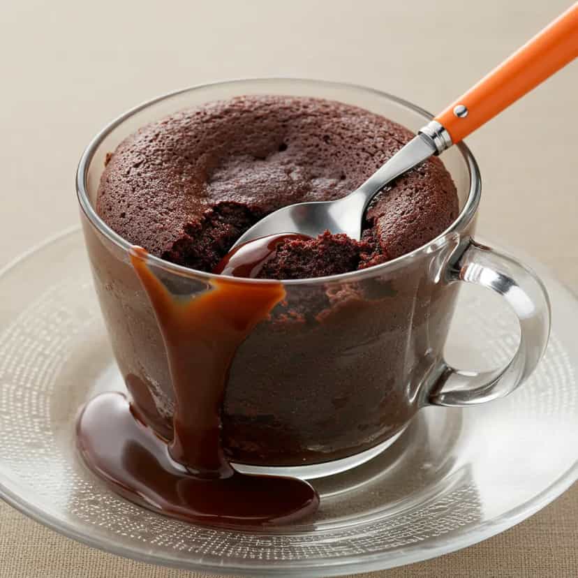 Foto deliciosa de Bolo de Caneca de Chocolate no Micro-ondas pronta para servir - Bolos & Cupcakes