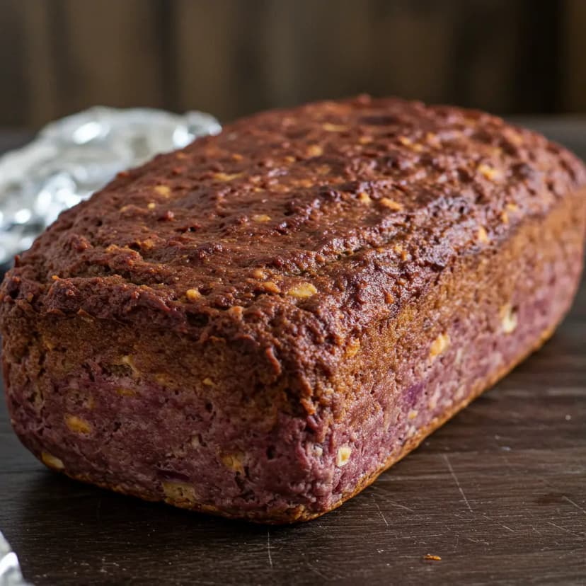 Bolo de Carne Moída Recheado com Presunto e Mussarela