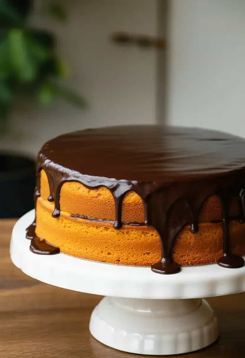 Bolo de Cenoura com Chocolate