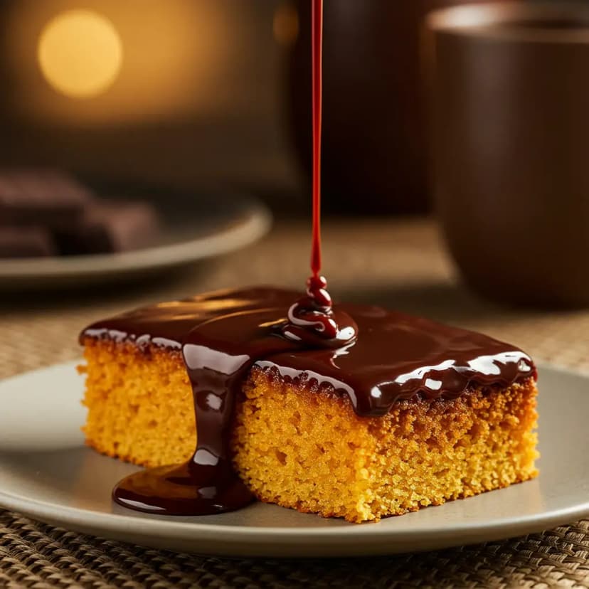 Bolo de Cenoura com Cobertura de Chocolate