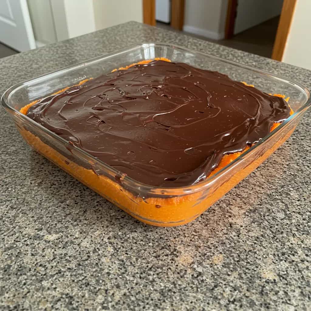 Bolo de Cenoura com Cobertura de Leite Condensado e Chocolate