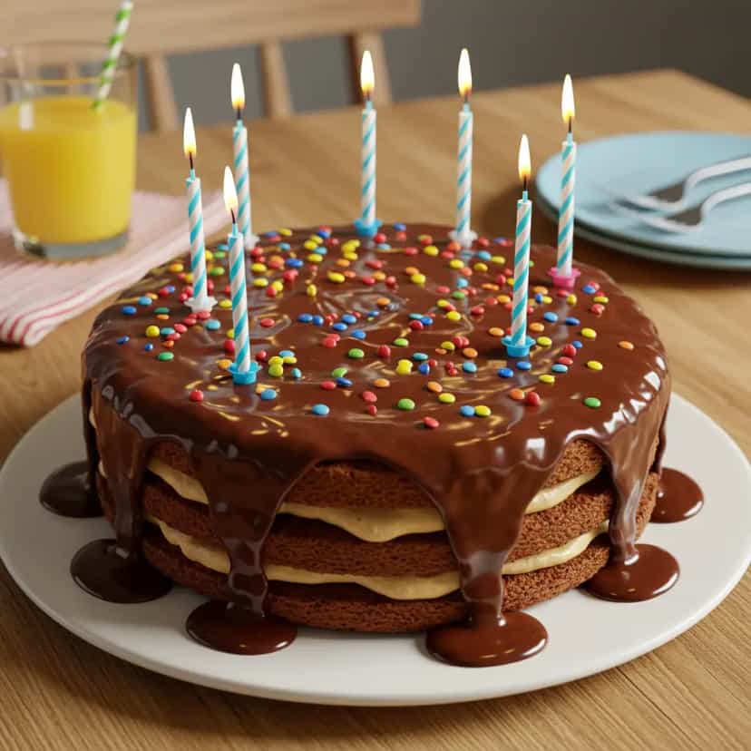 Foto deliciosa de Bolo de Cenoura Gigante com Recheio e Cobertura de Chocolate pronta para servir - Bolos & Cupcakes