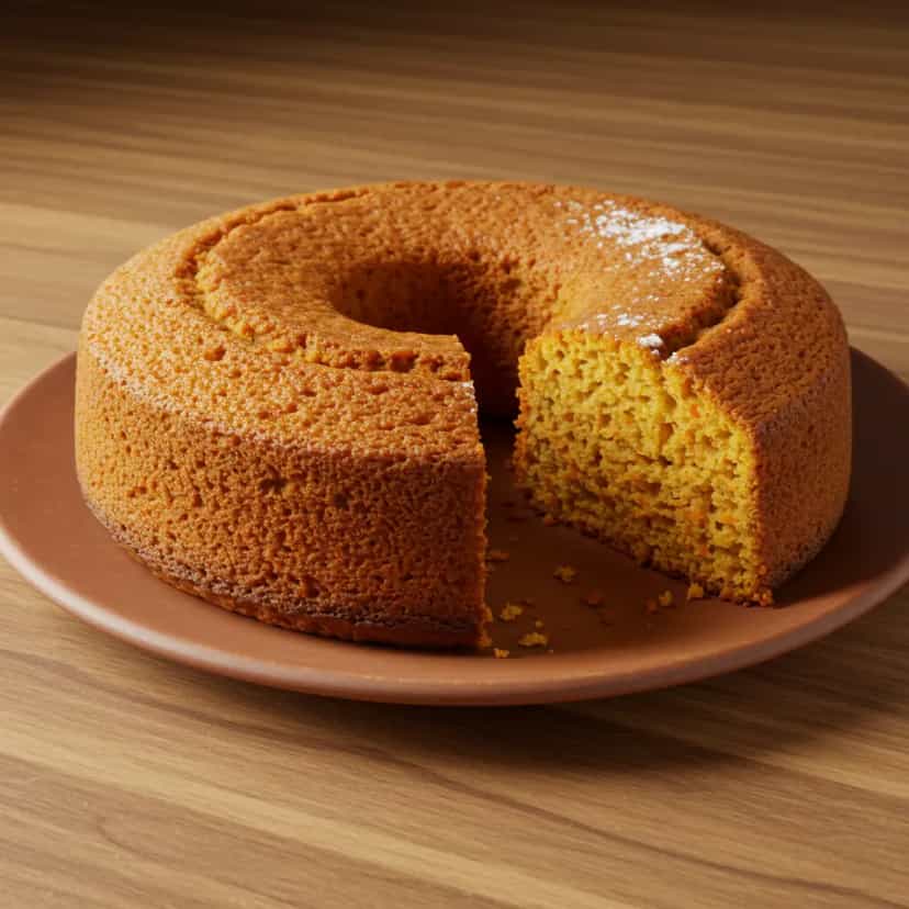 Foto deliciosa de Bolo de Cenoura Light: Receita Deliciosa e Saudável pronta para servir - Bolos & Cupcakes