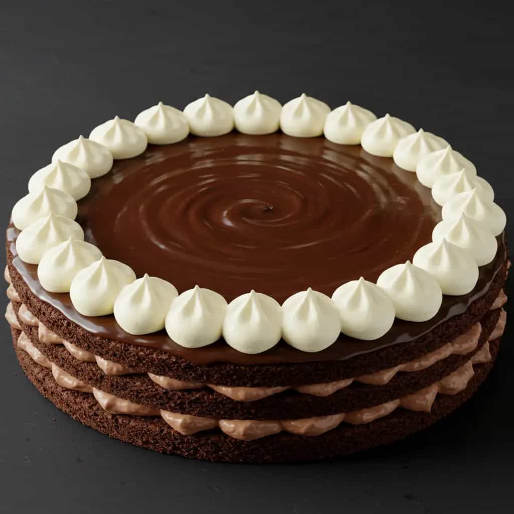 Bolo de Chocolate com Doce de Leite e Ganache