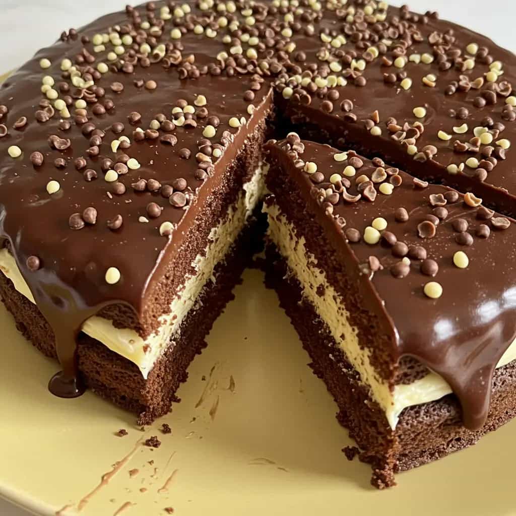 Bolo de Chocolate com Recheio Cremoso