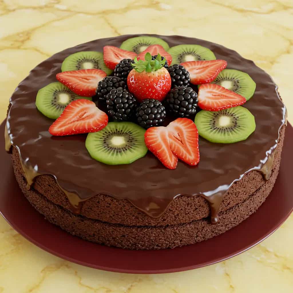 Bolo de Chocolate com Recheio Cremoso