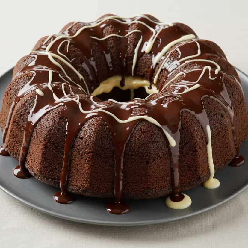 Foto deliciosa de Bolo de Chocolate com Recheio de Leite Ninho pronta para servir - Bolos & Cupcakes