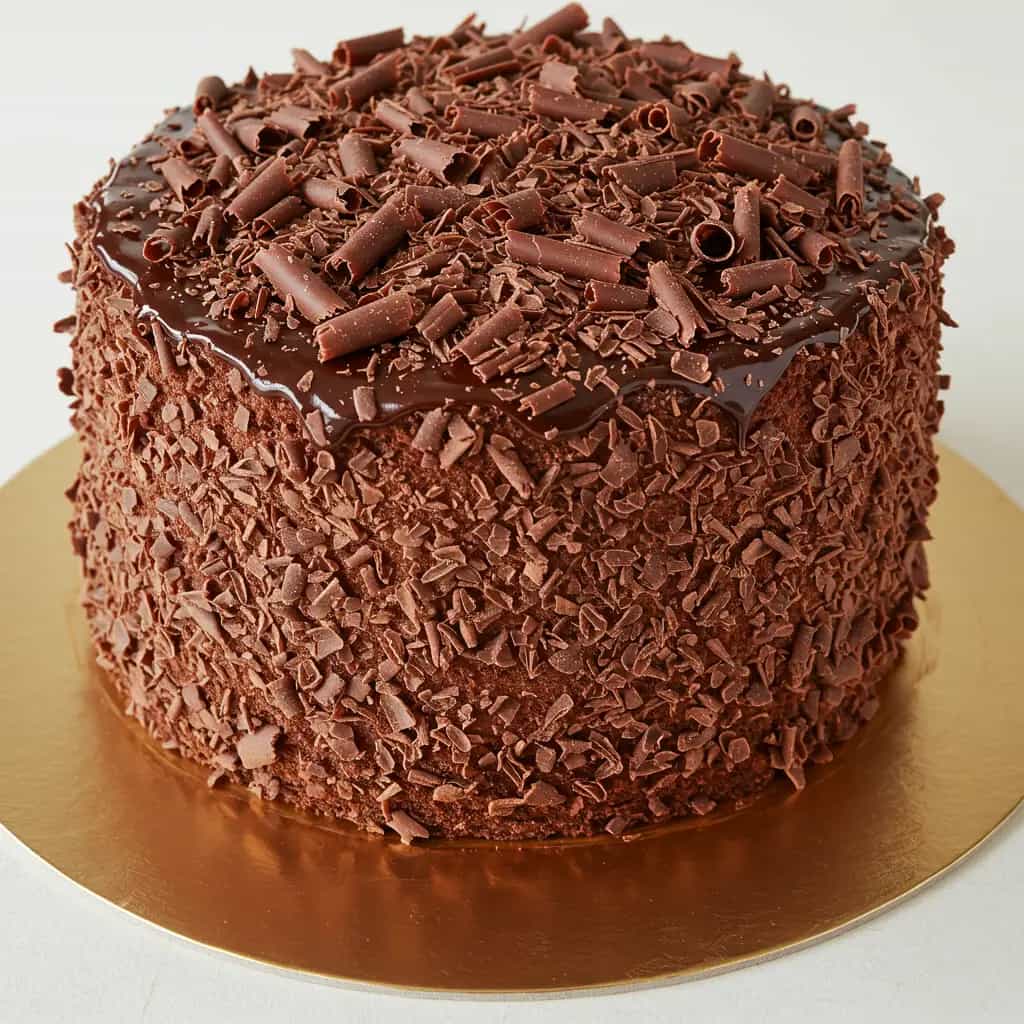 Bolo de Chocolate com Recheio de Morangos