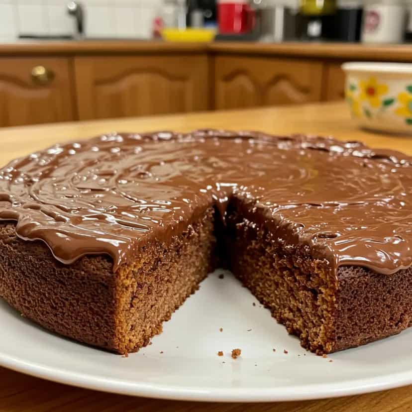 Foto deliciosa de Bolo de chocolate integral com cobertura pronta para servir - Bolos & Cupcakes