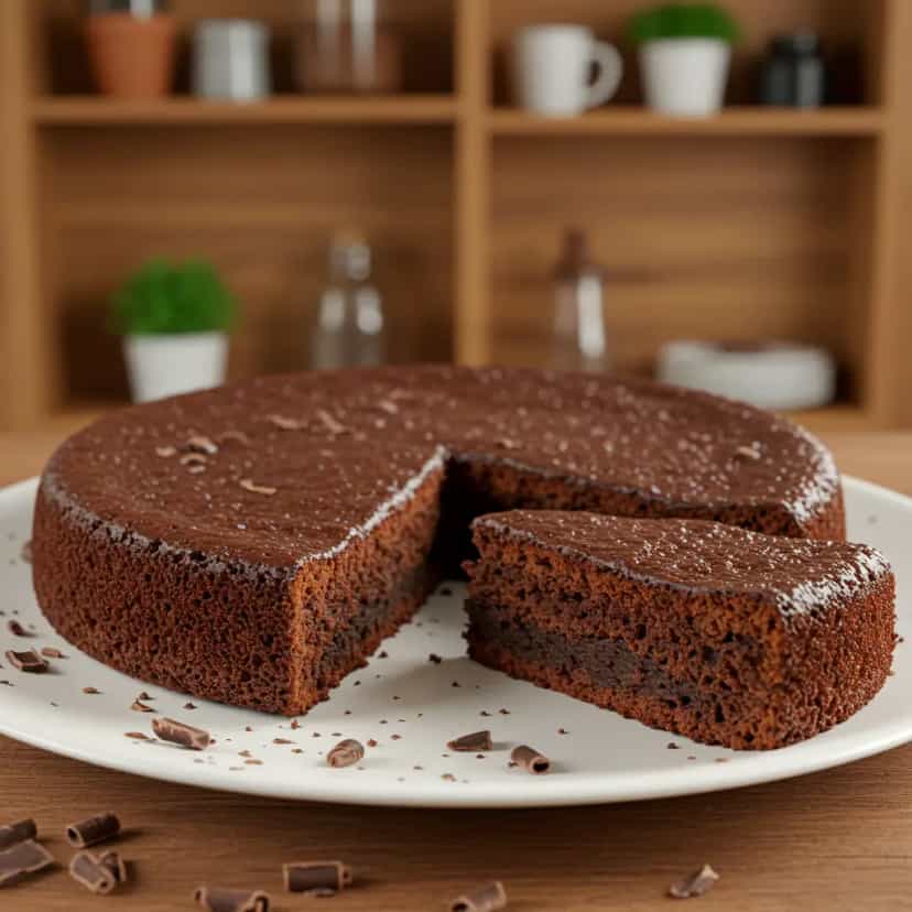 Foto deliciosa de Bolo de chocolate rápido e maravilhoso pronta para servir - Outras Receitas