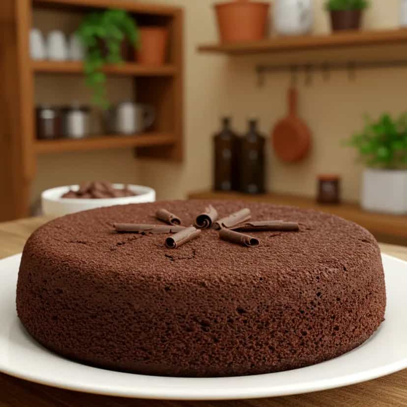 Foto deliciosa de Bolo de chocolate sem farinha fácil pronta para servir - Bolos & Cupcakes