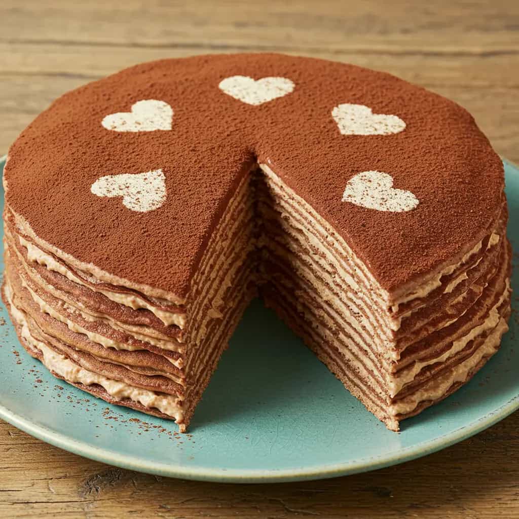 Bolo de Crepes de Chocolate