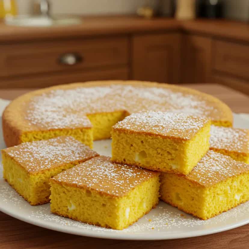 Foto deliciosa de Bolo de farinha de milho no liquidificador pronta para servir - Outras Receitas
