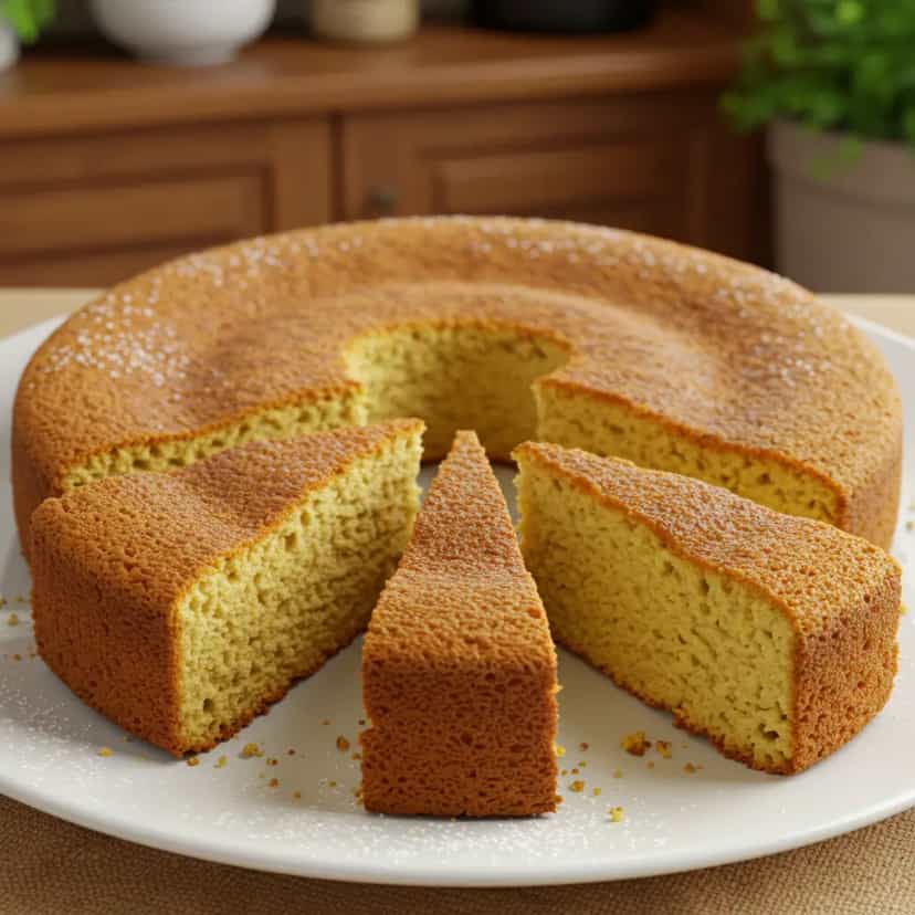 Foto deliciosa de Bolo de farinha de trigo tradicional pronta para servir - Outras Receitas