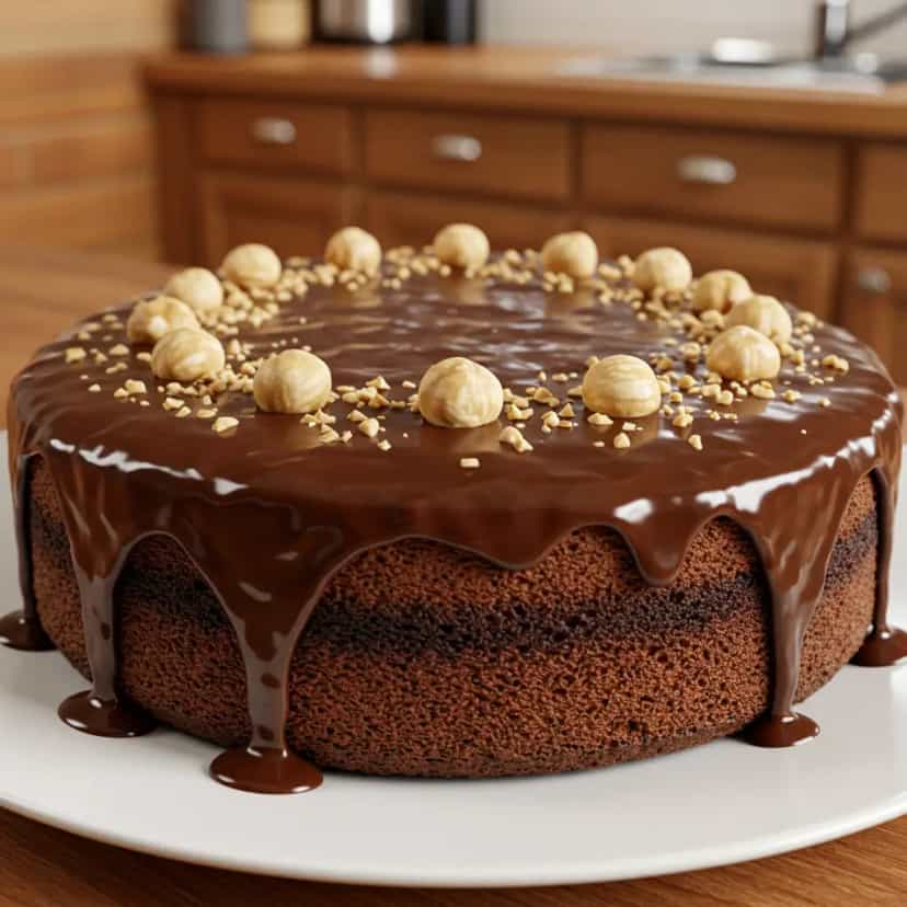 Foto deliciosa de Bolo de Ferrero Rocher pronta para servir - Bolos & Cupcakes