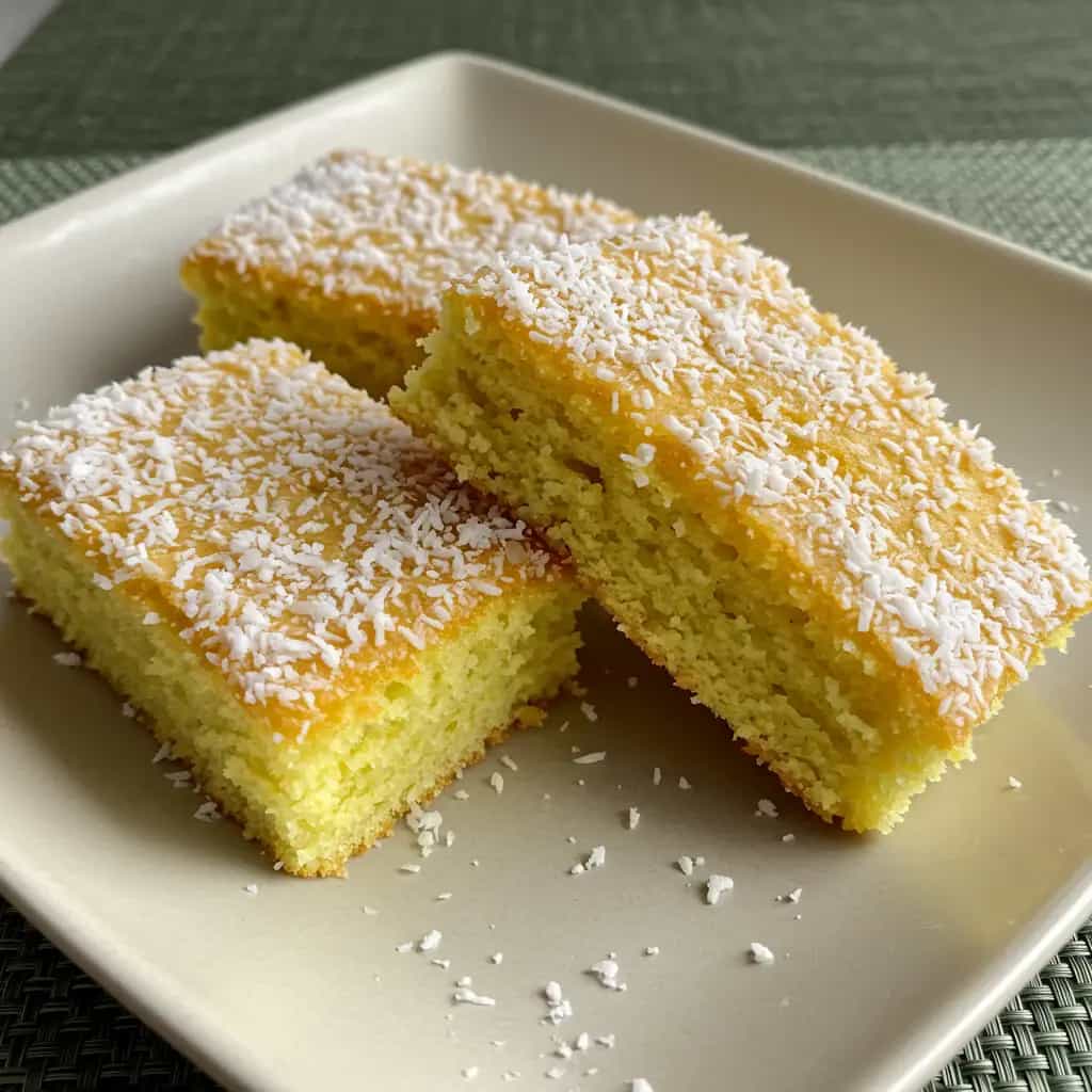 Bolo de Fubá e Coco Cremoso