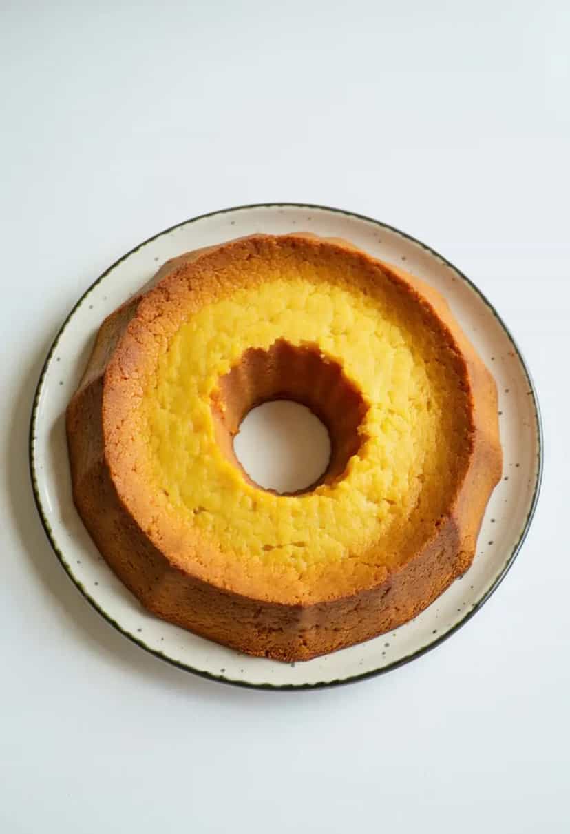 Foto deliciosa de Bolo de Fubá Tradicional pronta para servir - Café da Manhã Brasileiro